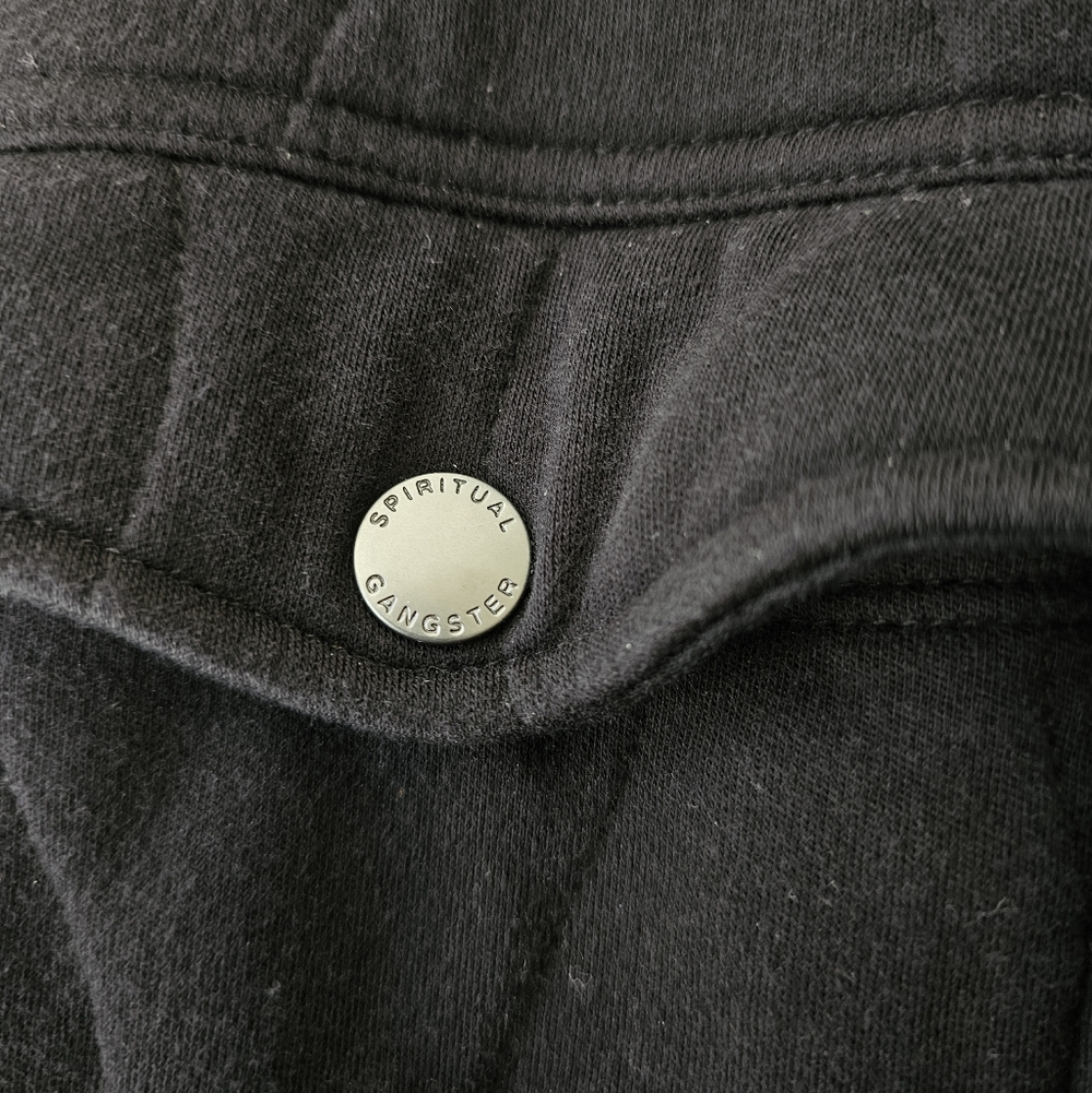 $158 Spiritual Gangster Wave Quilted Shacket Black - Picture 6 of 12